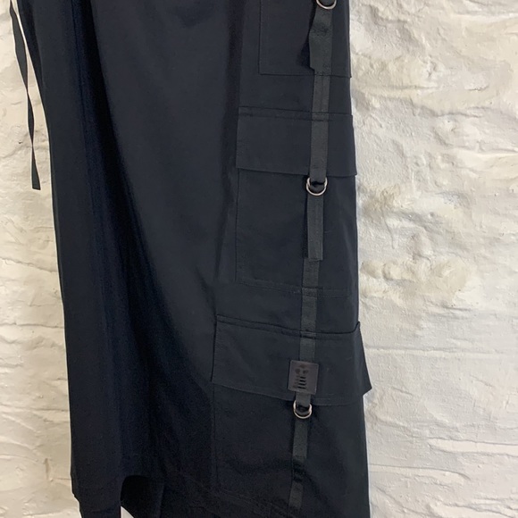 Cop.Copine Cargo Detail Wrap Skirt over wide leg cropped pants Vintage - Picture 2 of 6